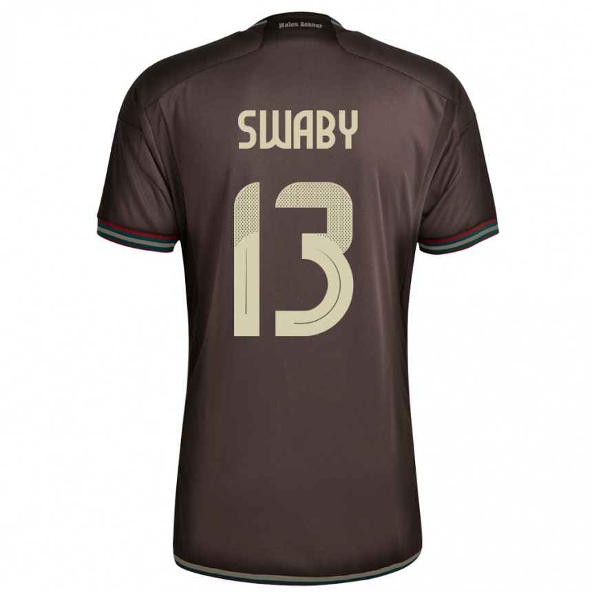 Kids Football Jamaica Allyson Swaby #13 Night Brown Away Jersey 24-26 T-Shirt Canada