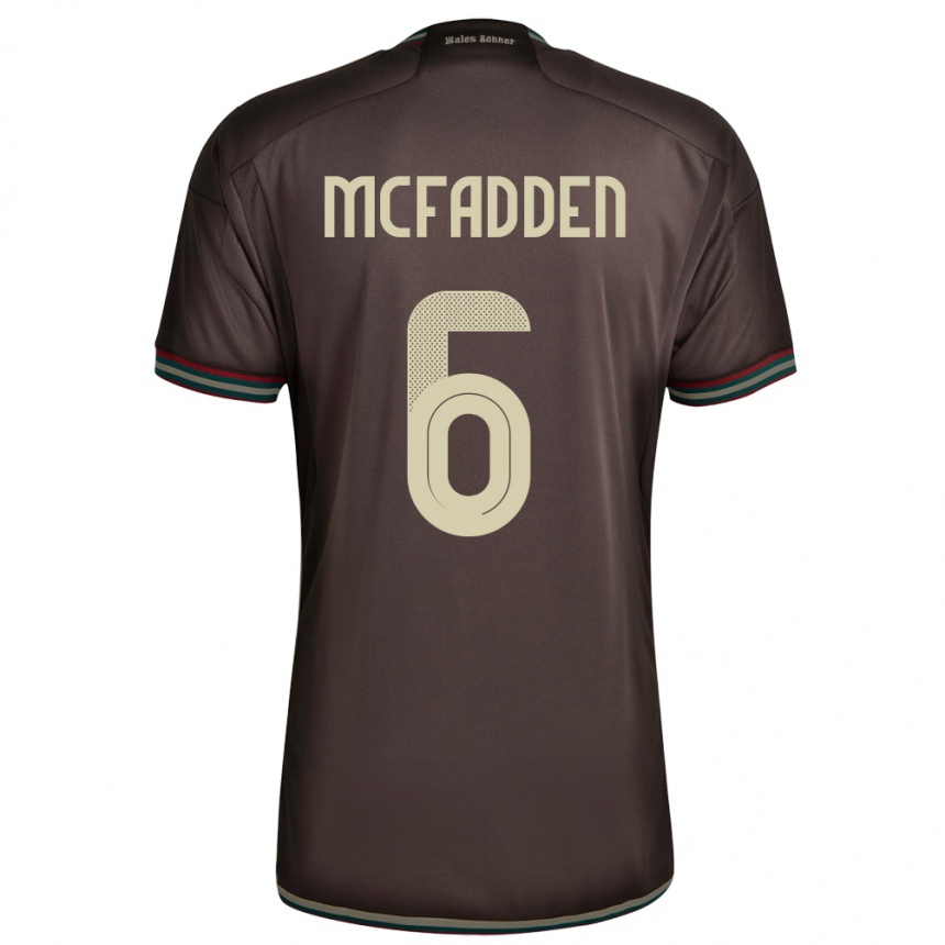 Kids Football Jamaica Logan Mcfadden #6 Night Brown Away Jersey 24-26 T-Shirt Canada