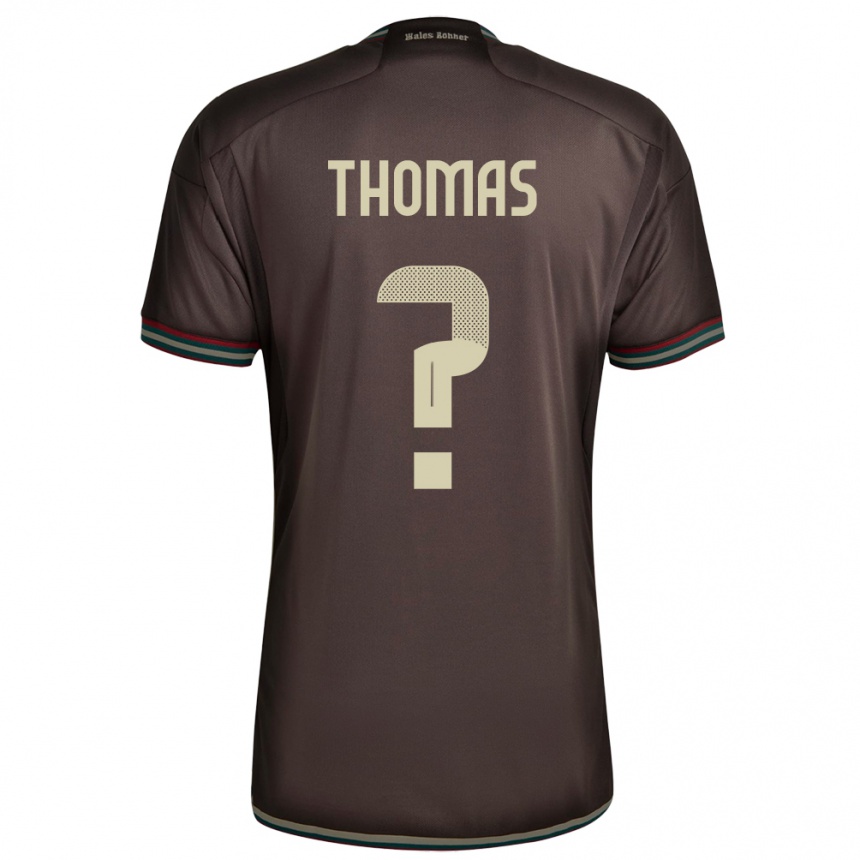 Kids Football Jamaica Kersha Thomas #0 Night Brown Away Jersey 24-26 T-Shirt Canada