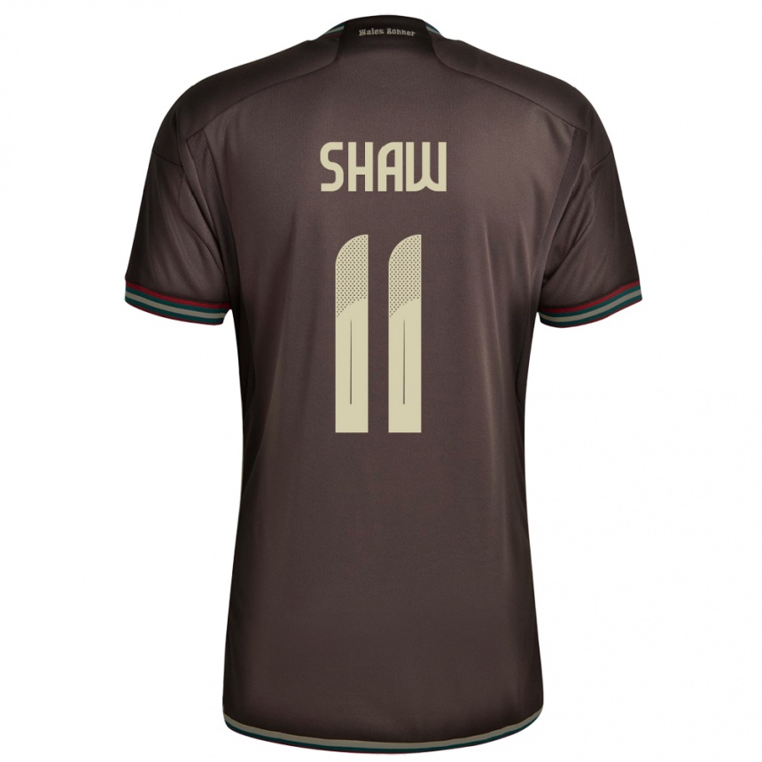 Kids Football Jamaica Khadija Shaw #11 Night Brown Away Jersey 24-26 T-Shirt Canada