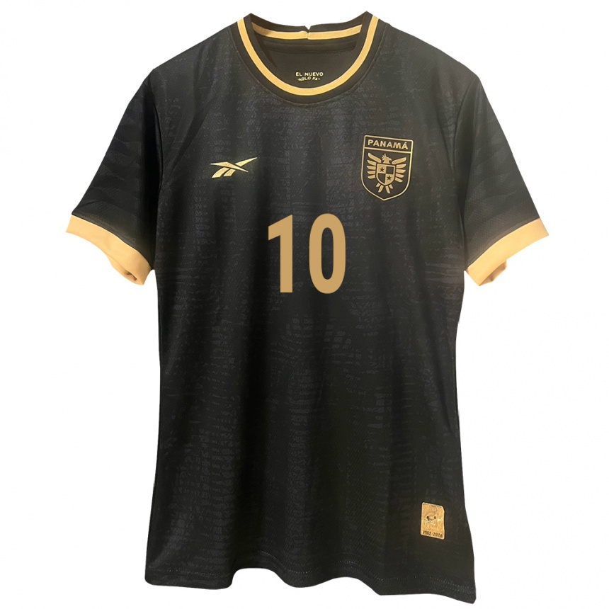 Kids Football Panama Ovidio Lopez #10 Black Away Jersey 24-26 T-Shirt Canada