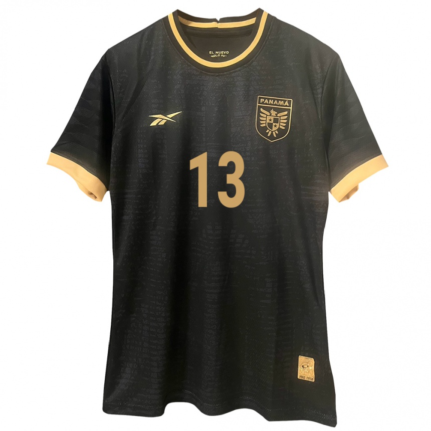 Kids Football Panama Gianna Hall #13 Black Away Jersey 24-26 T-Shirt Canada