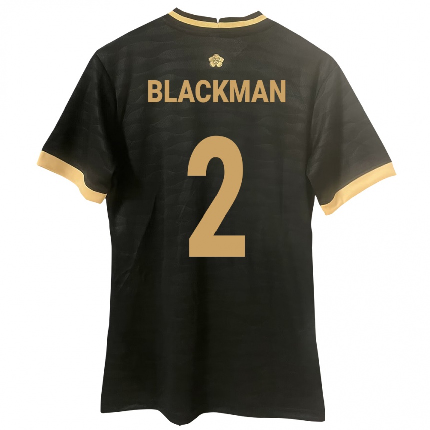 Kids Football Panama César Blackman #2 Black Away Jersey 24-26 T-Shirt Canada