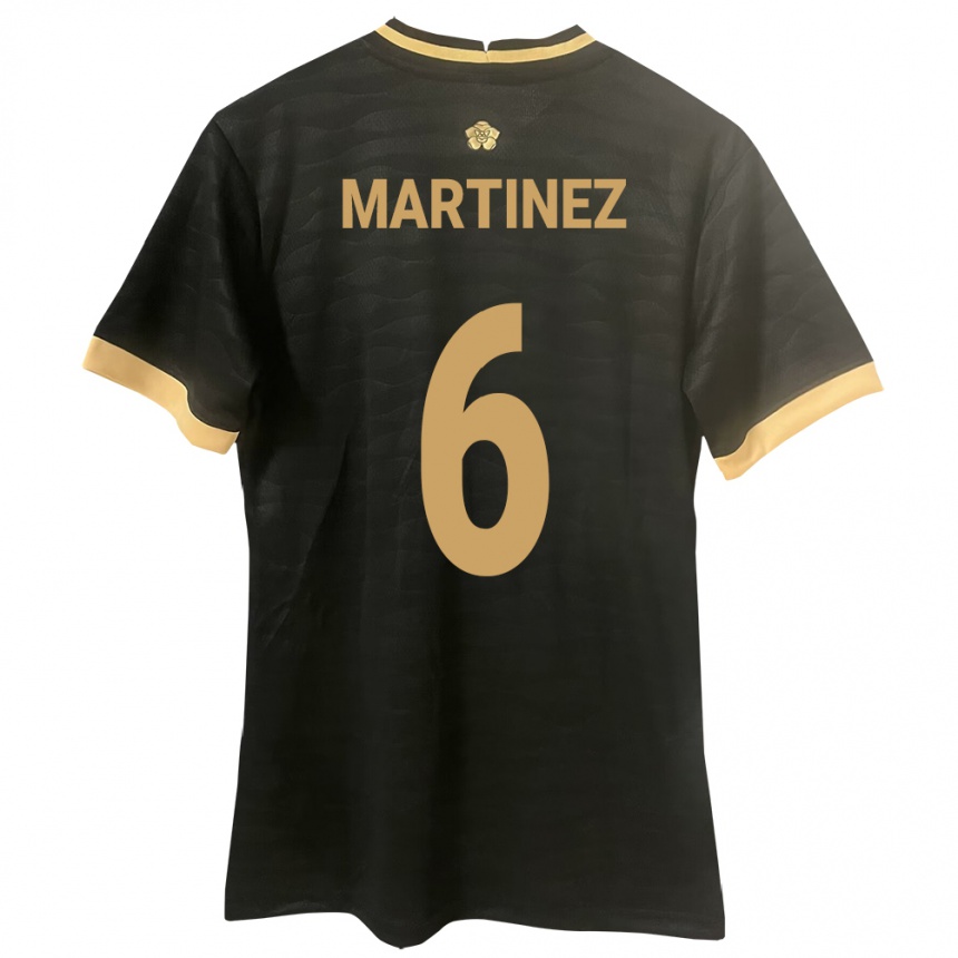 Kids Football Panama Christian Martínez #6 Black Away Jersey 24-26 T-Shirt Canada