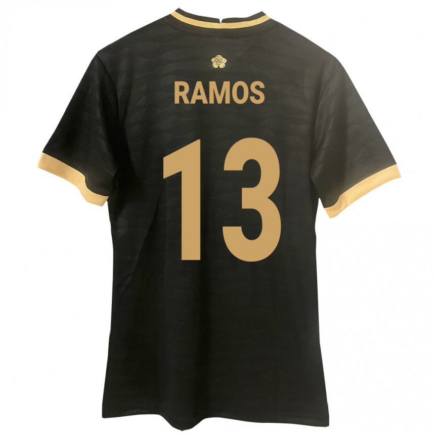 Kids Football Panama Jiovany Ramos #13 Black Away Jersey 24-26 T-Shirt Canada