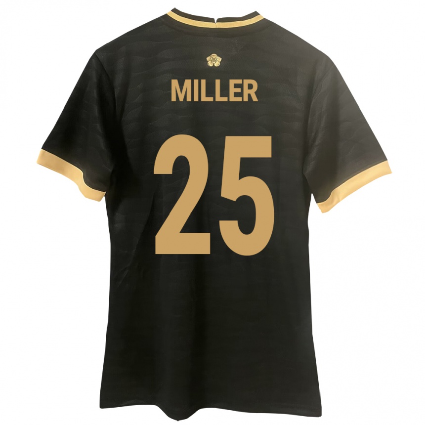 Kids Football Panama Roderick Miller #25 Black Away Jersey 24-26 T-Shirt Canada