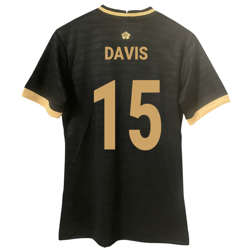 Kids Football Panama Éric Davis #15 Black Away Jersey 24-26 T-Shirt Canada