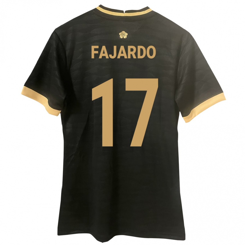 Kids Football Panama José Fajardo #17 Black Away Jersey 24-26 T-Shirt Canada