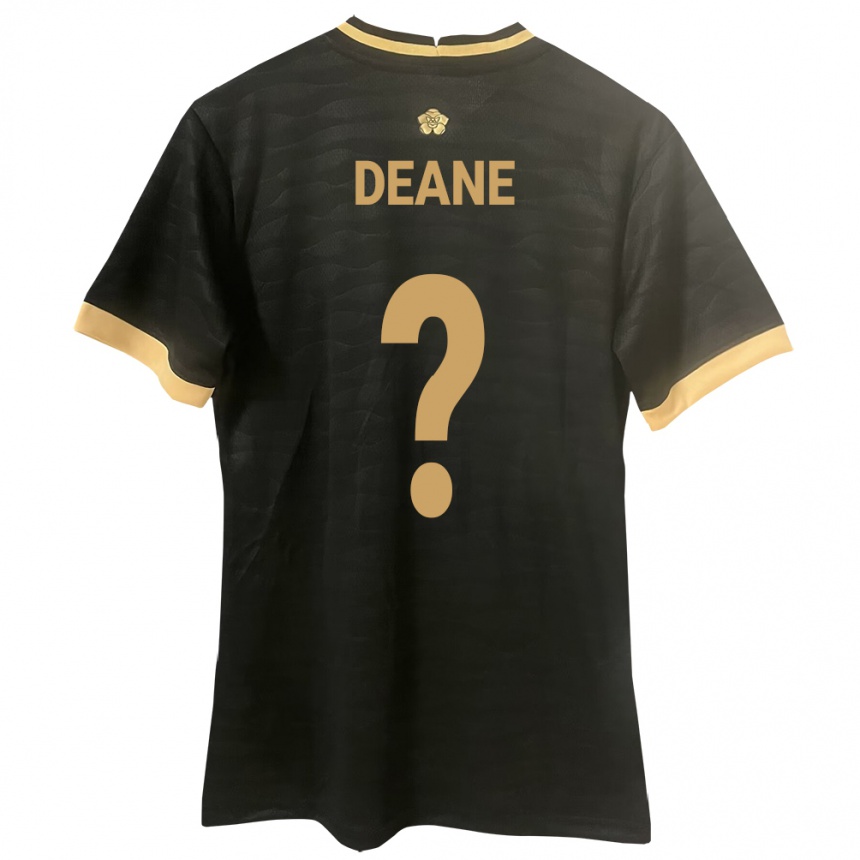 Kids Football Panama Sean Deane #0 Black Away Jersey 24-26 T-Shirt Canada