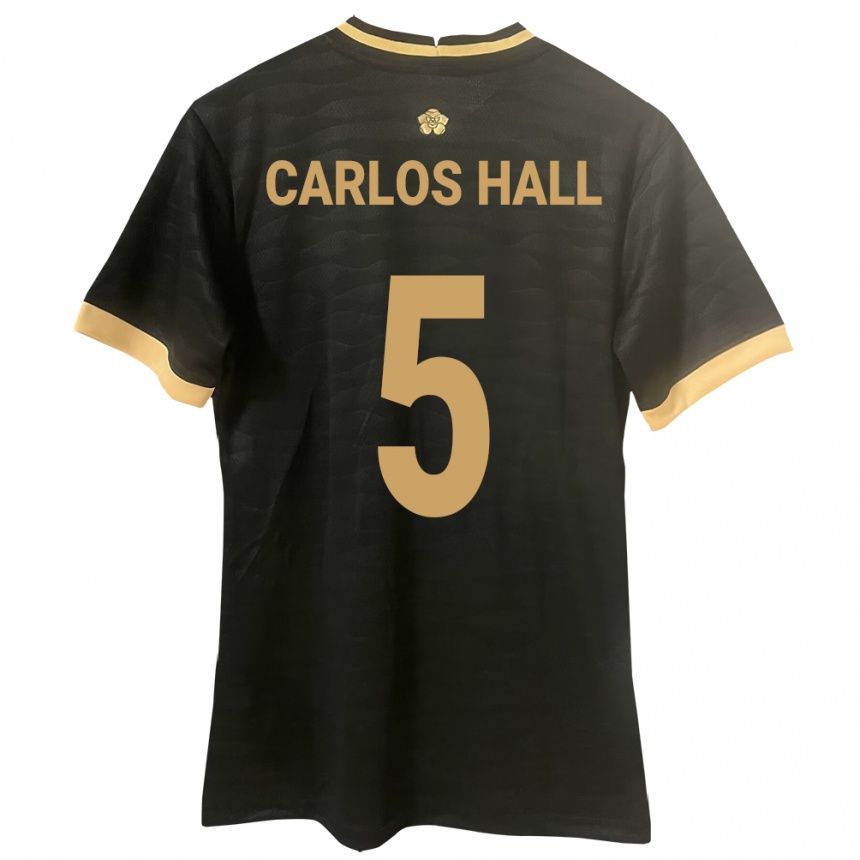 Kids Football Panama Juan Carlos Hall #5 Black Away Jersey 24-26 T-Shirt Canada