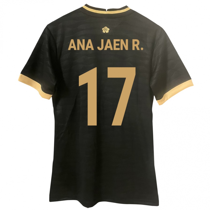 Kids Football Panama Ana Jaén Rodríguez #17 Black Away Jersey 24-26 T-Shirt Canada