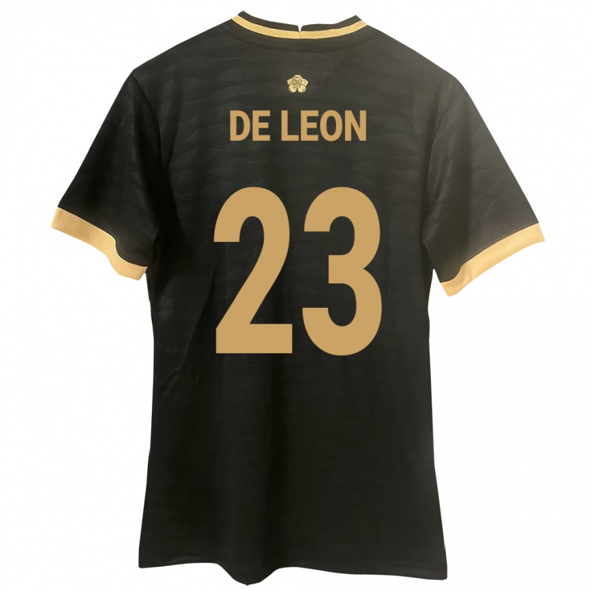 Kids Football Panama Yerenis De León #23 Black Away Jersey 24-26 T-Shirt Canada