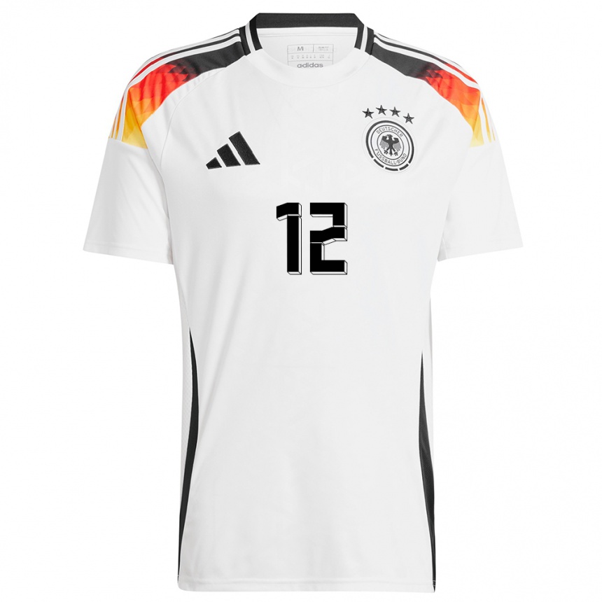 Men Football Germany Mio Backhaus #12 White Home Jersey 24-26 T-Shirt Canada