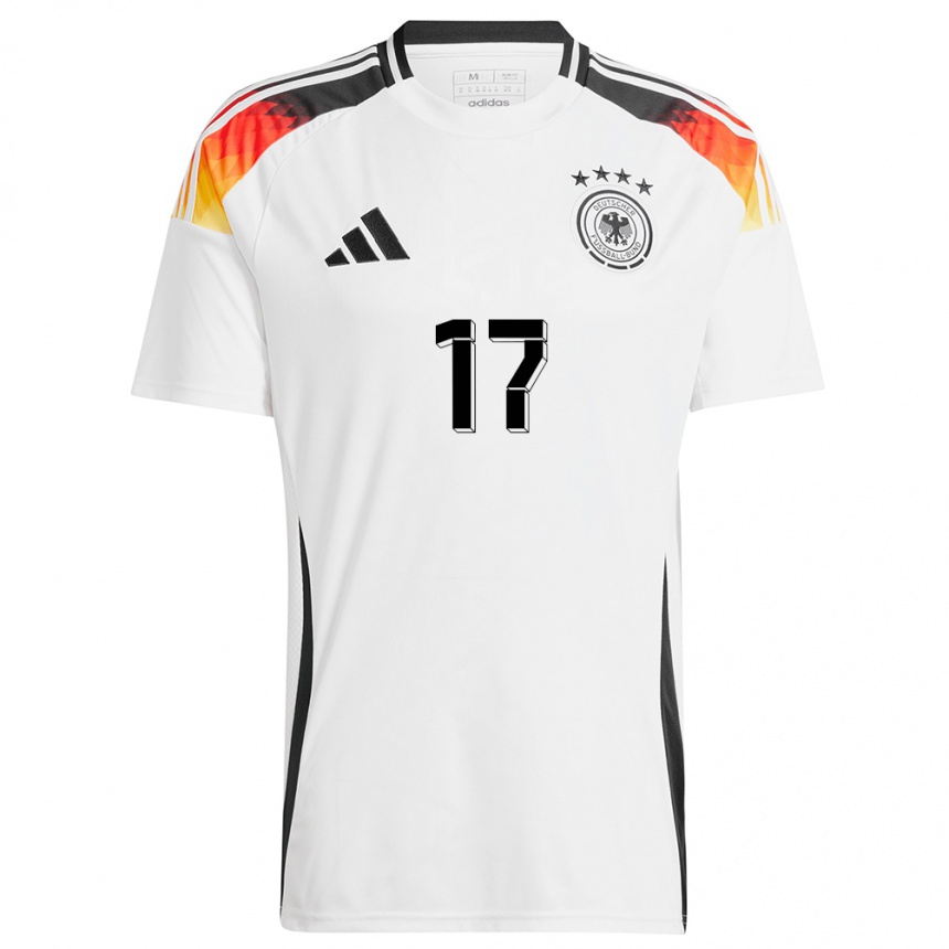 Men Football Germany Florian Wirtz #17 White Home Jersey 24-26 T-Shirt Canada