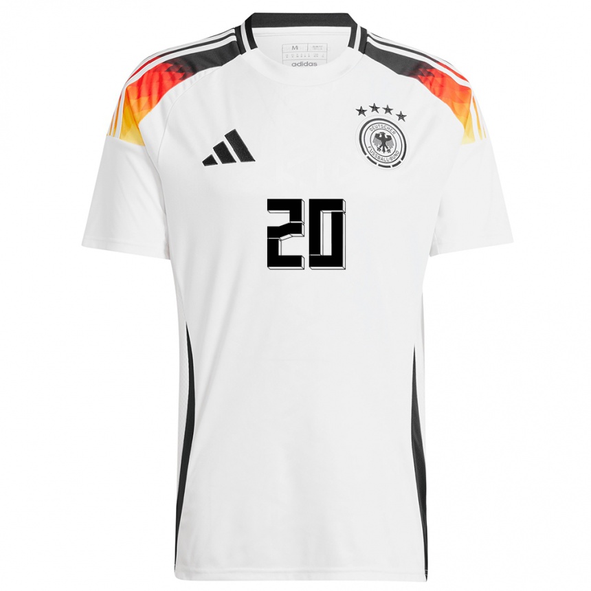 Men Football Germany Karim Adeyemi #20 White Home Jersey 24-26 T-Shirt Canada