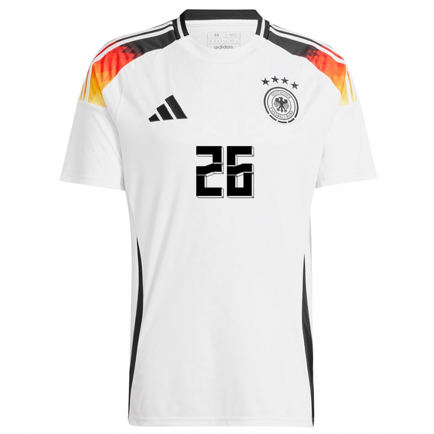 Men Football Germany Chantal Hagel #26 White Home Jersey 24-26 T-Shirt Canada