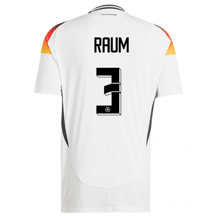 Men Football Germany David Raum #3 White Home Jersey 24-26 T-Shirt Canada