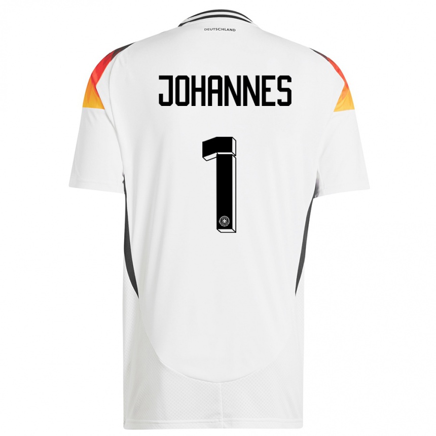 Men Football Germany Stina Johannes #1 White Home Jersey 24-26 T-Shirt Canada