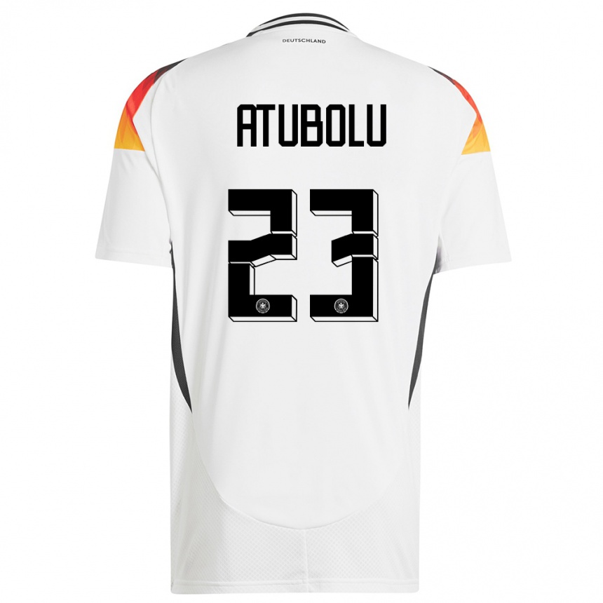 Men Football Germany Noah Atubolu #23 White Home Jersey 24-26 T-Shirt Canada