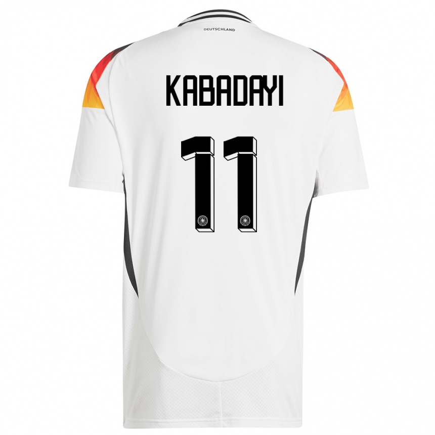 Men Football Germany Yusuf Kabadayi #11 White Home Jersey 24-26 T-Shirt Canada