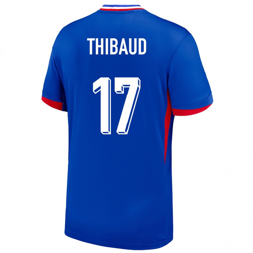 Men Football France Julie Thibaud #17 Blue Home Jersey 24-26 T-Shirt Canada