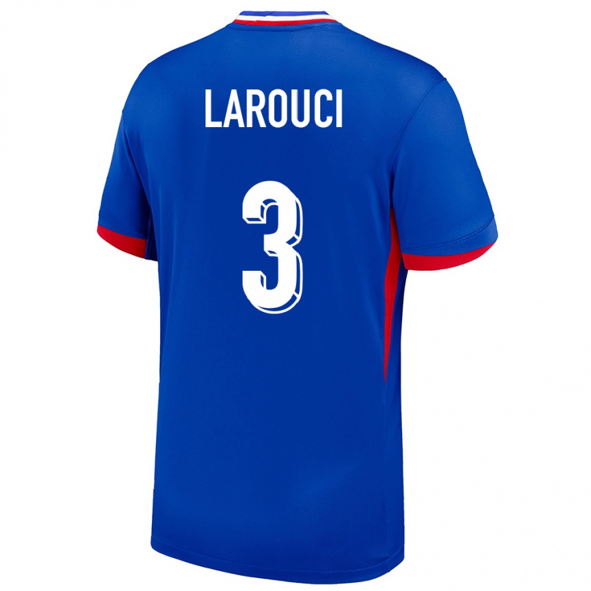 Men Football France Yasser Larouci #3 Blue Home Jersey 24-26 T-Shirt Canada