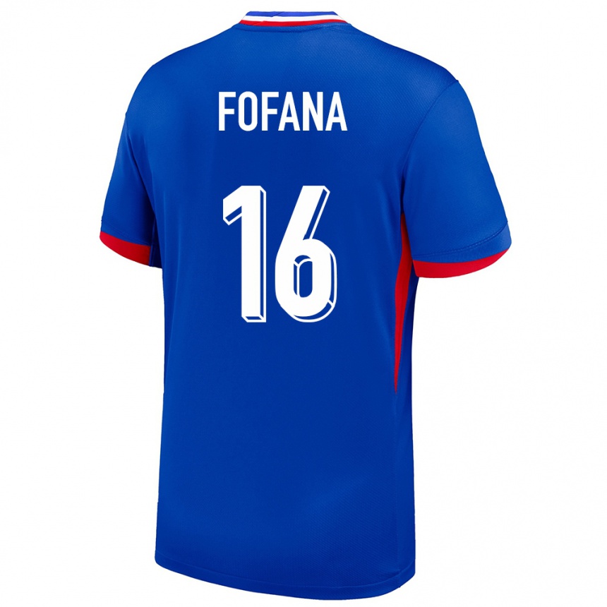 Men Football France Yahia Fofana #16 Blue Home Jersey 24-26 T-Shirt Canada