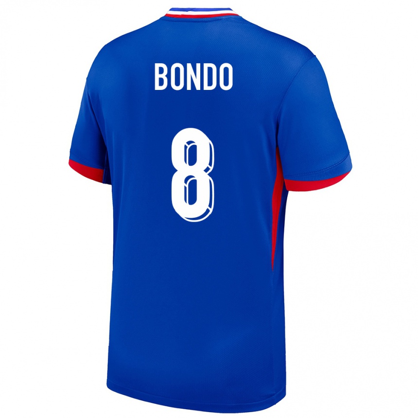 Men Football France Warren Bondo #8 Blue Home Jersey 24-26 T-Shirt Canada