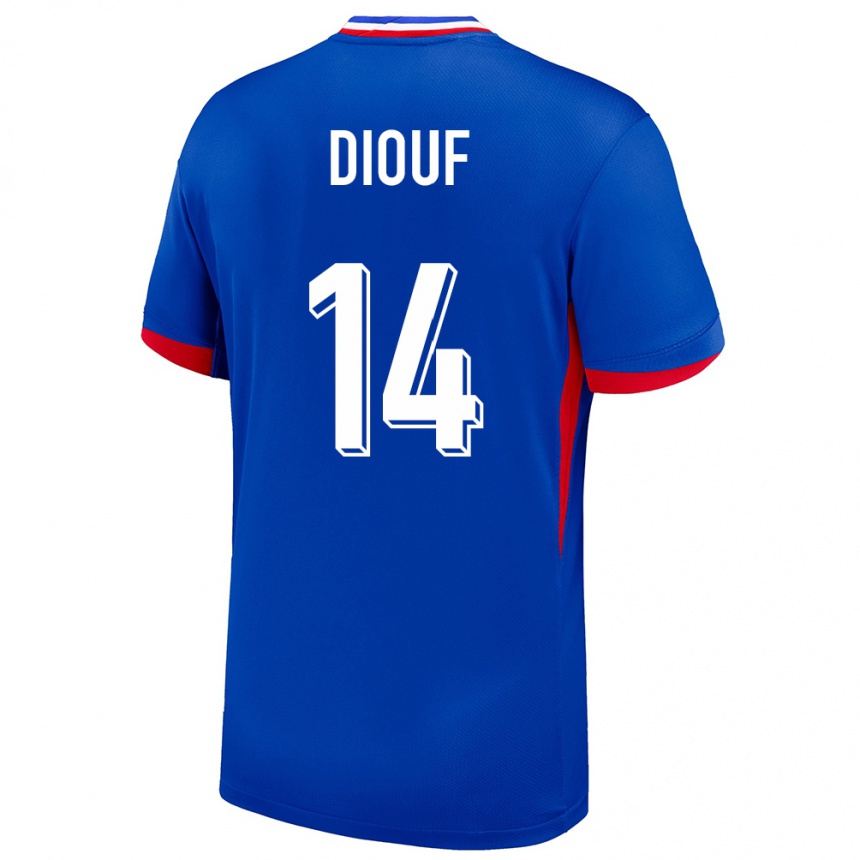 Men Football France Andy Diouf #14 Blue Home Jersey 24-26 T-Shirt Canada