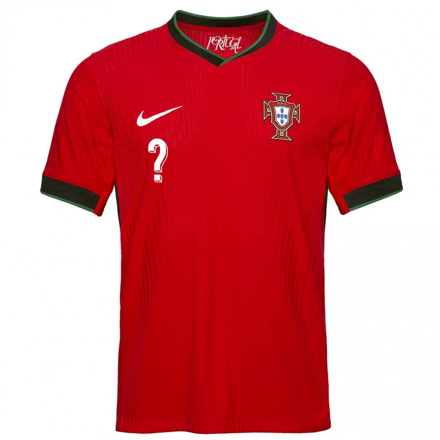 Men Football Portugal Your Name #0 Red Home Jersey 24-26 T-Shirt Canada