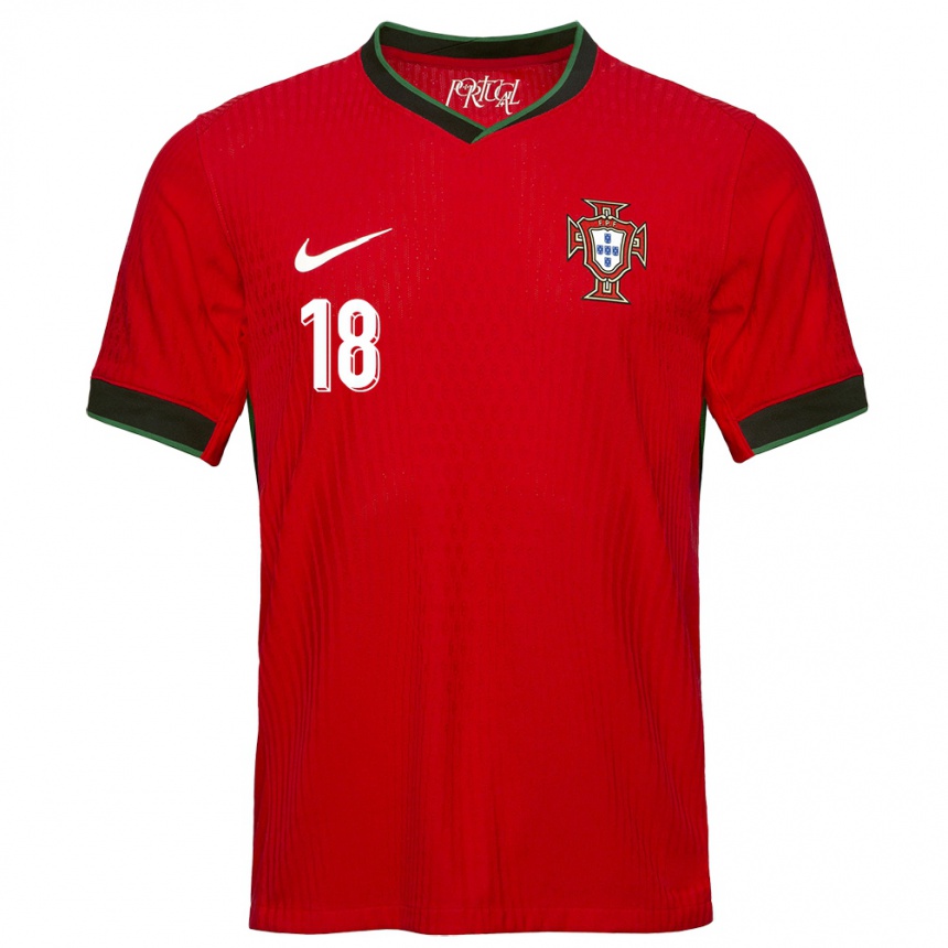 Men Football Portugal Andre Gomes #18 Red Home Jersey 24-26 T-Shirt Canada