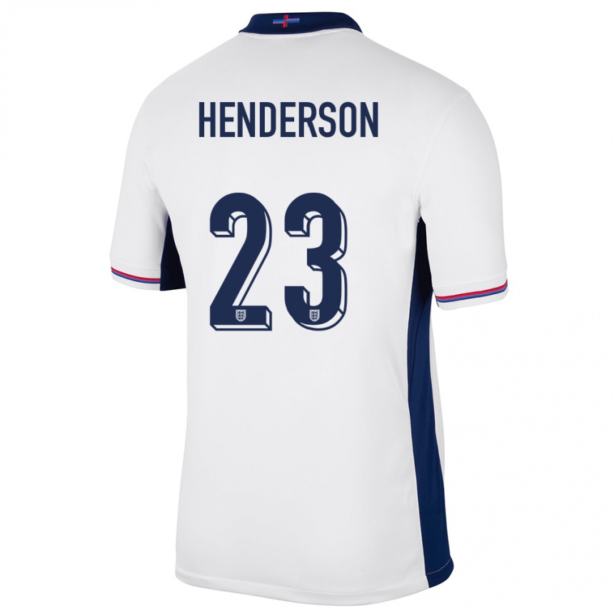 Men Football England Dean Henderson #23 White Home Jersey 24-26 T-Shirt Canada