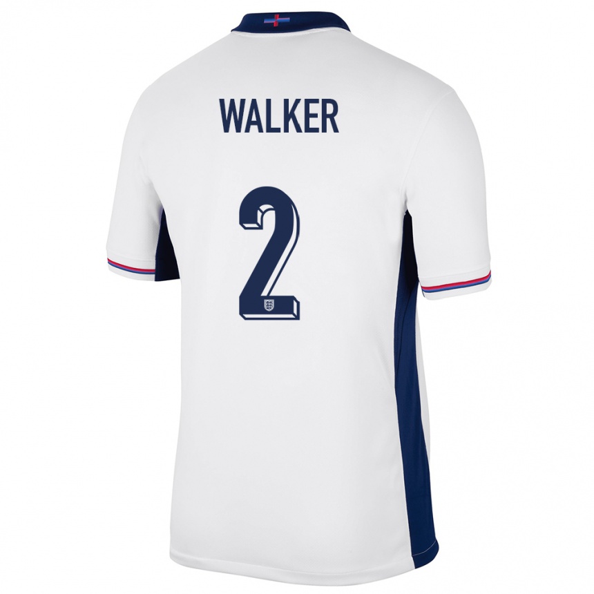 Men Football England Kyle Walker #2 White Home Jersey 24-26 T-Shirt Canada