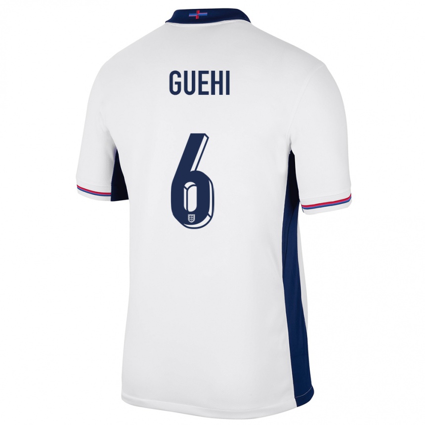 Men Football England Marc Guehi #6 White Home Jersey 24-26 T-Shirt Canada