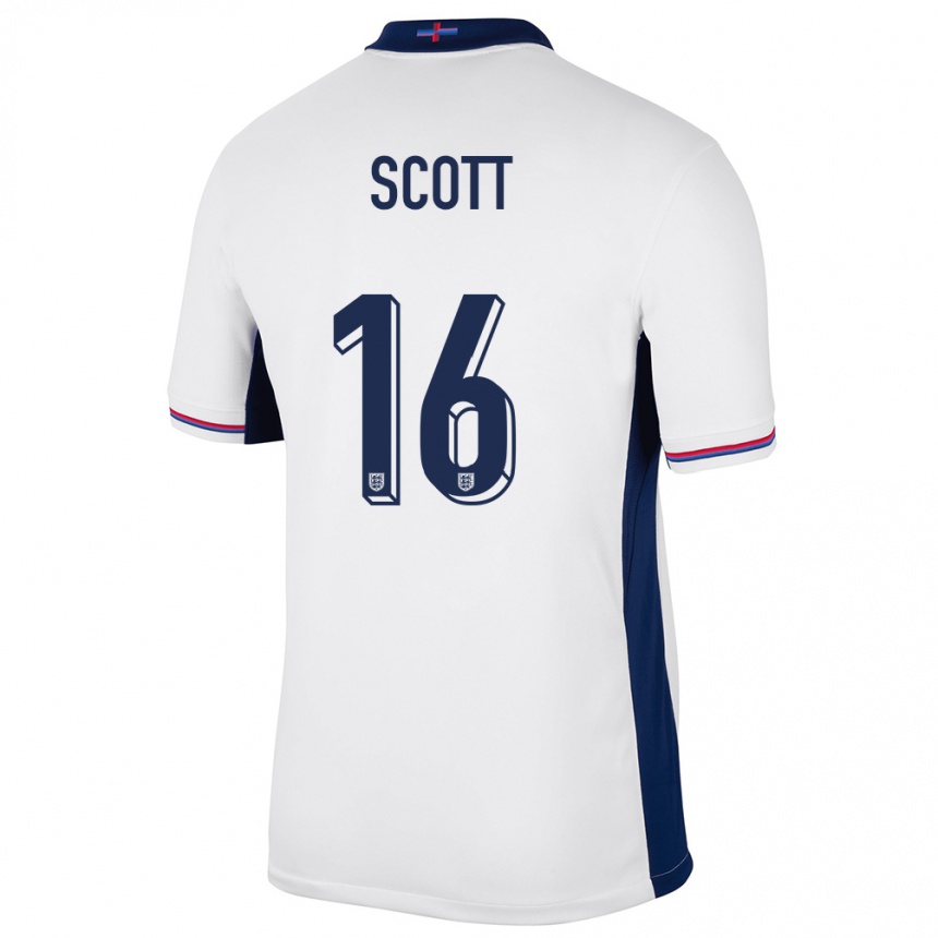 Men Football England Jill Scott #16 White Home Jersey 24-26 T-Shirt Canada