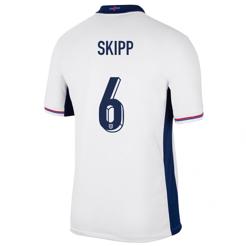 Men Football England Oliver Skipp #6 White Home Jersey 24-26 T-Shirt Canada