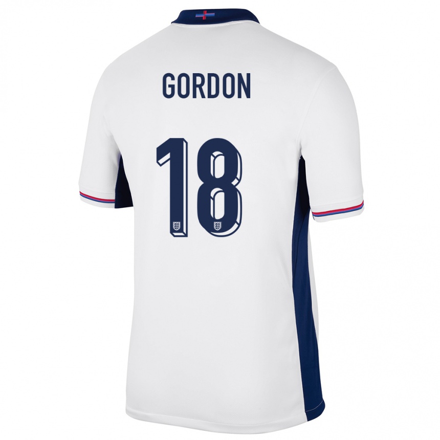 Men Football England Anthony Gordon #18 White Home Jersey 24-26 T-Shirt Canada