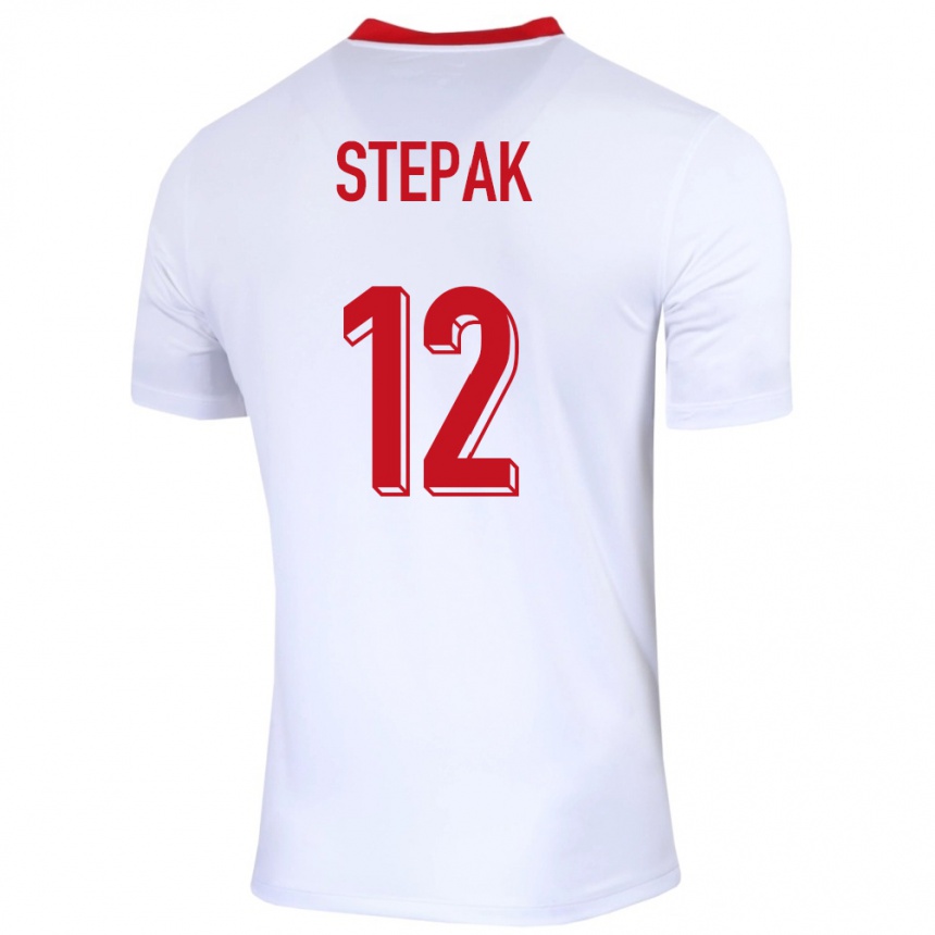 Men Football Poland Jakub Stepak #12 White Home Jersey 24-26 T-Shirt Canada