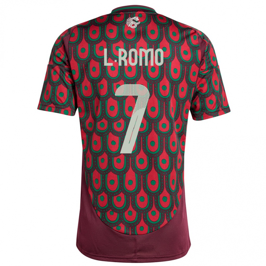 Men Football Mexico Luis Romo #7 Maroon Home Jersey 24-26 T-Shirt Canada