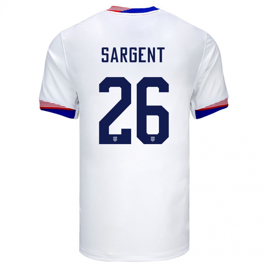 Men Football United States Josh Sargent #26 White Home Jersey 24-26 T-Shirt Canada