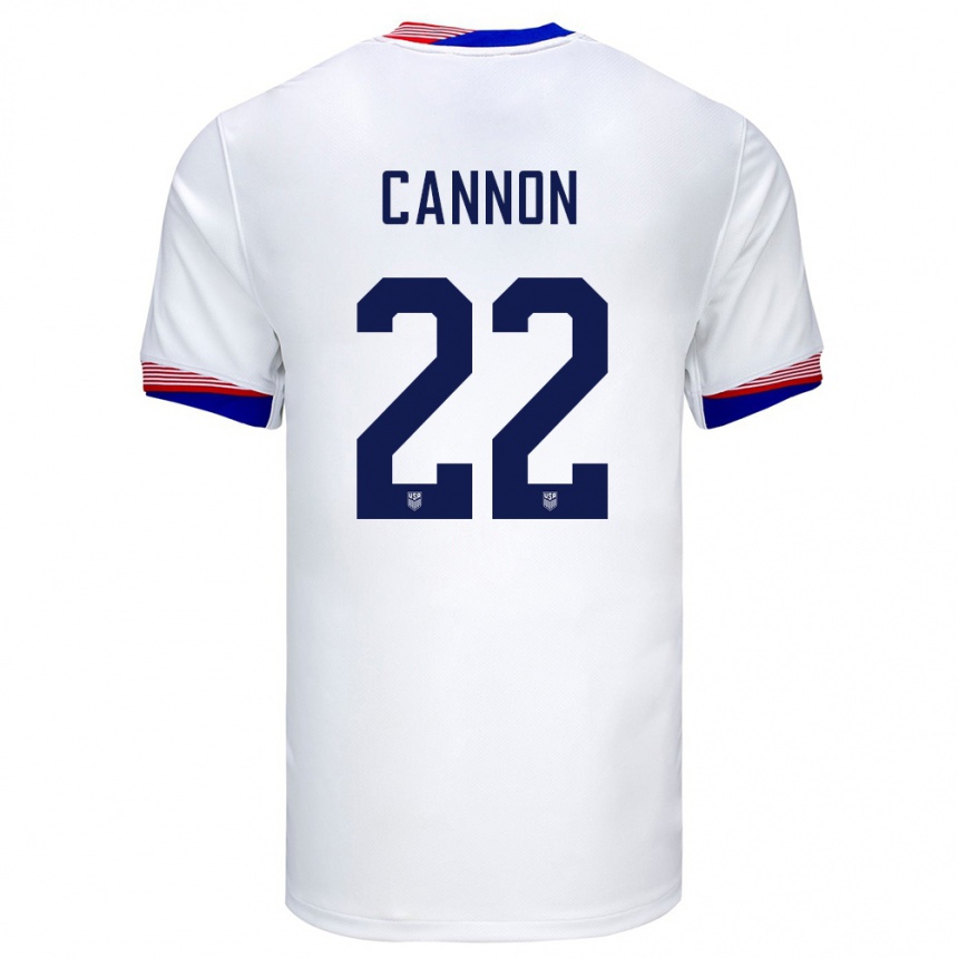 Men Football United States Reggie Cannon #22 White Home Jersey 24-26 T-Shirt Canada