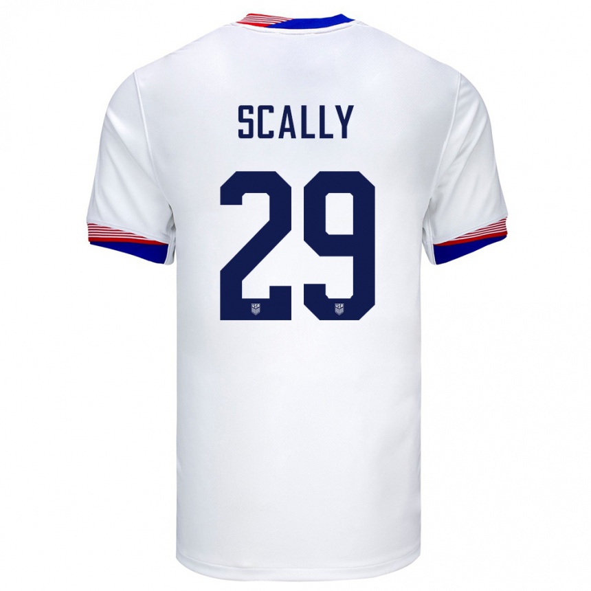 Men Football United States Joseph Scally #29 White Home Jersey 24-26 T-Shirt Canada