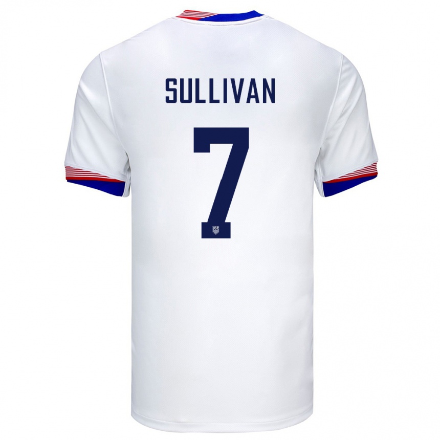 Men Football United States Quinn Sullivan #7 White Home Jersey 24-26 T-Shirt Canada