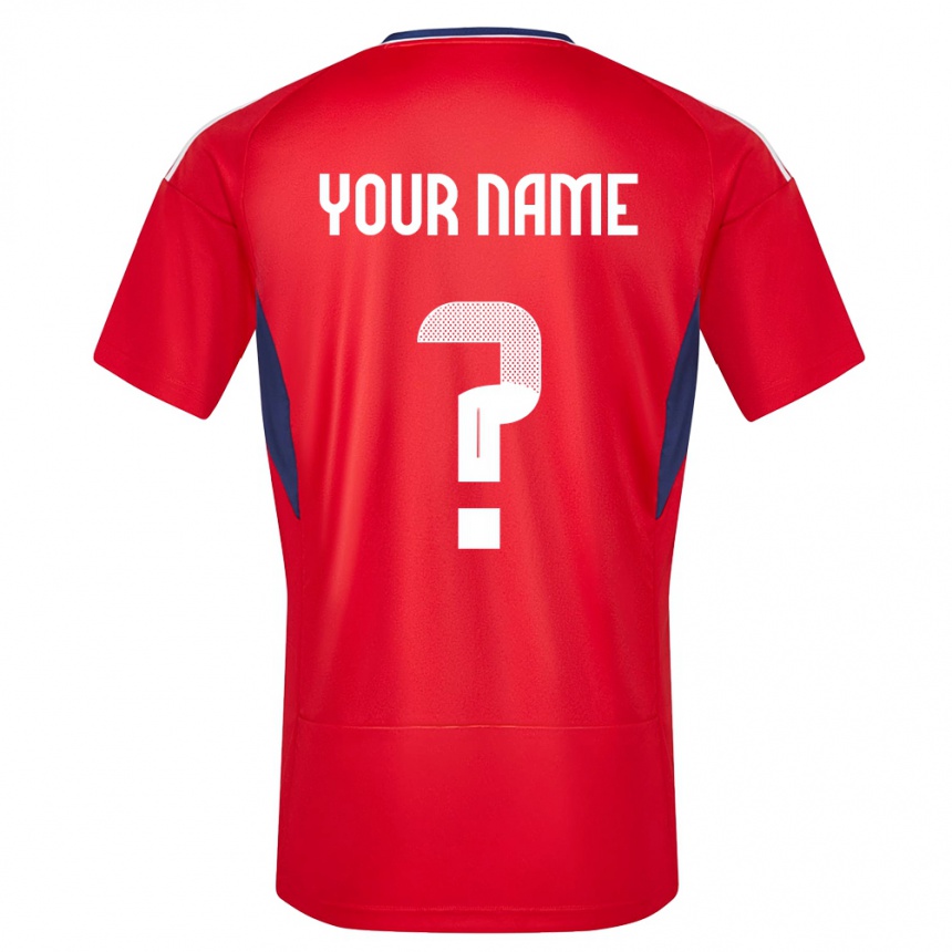 Men Football Costa Rica Your Name #0 Red Home Jersey 24-26 T-Shirt Canada