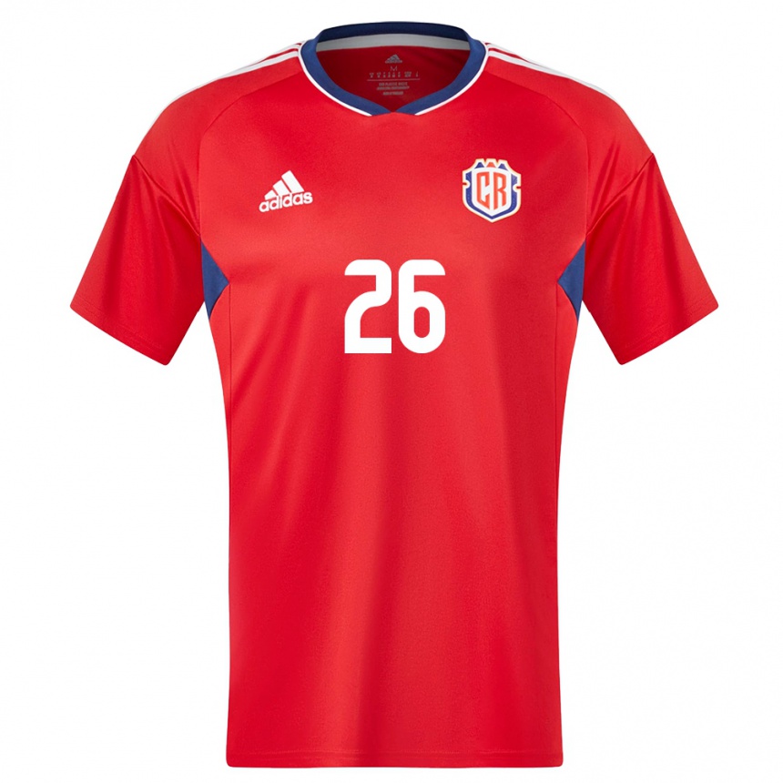 Men Football Costa Rica Douglas Sequeira #26 Red Home Jersey 24-26 T-Shirt Canada