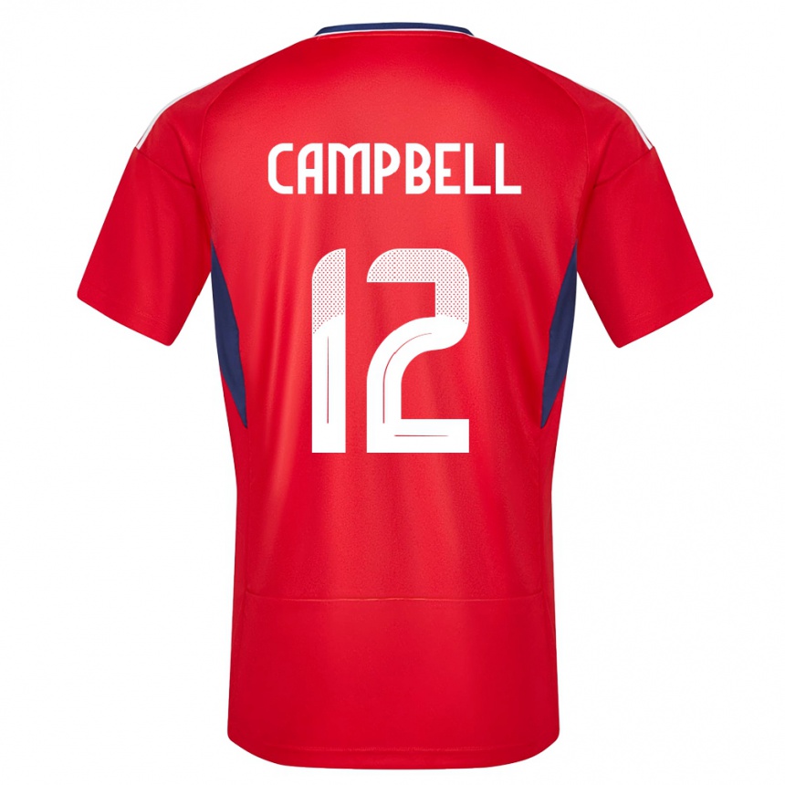 Men Football Costa Rica Joel Campbell #12 Red Home Jersey 24-26 T-Shirt Canada