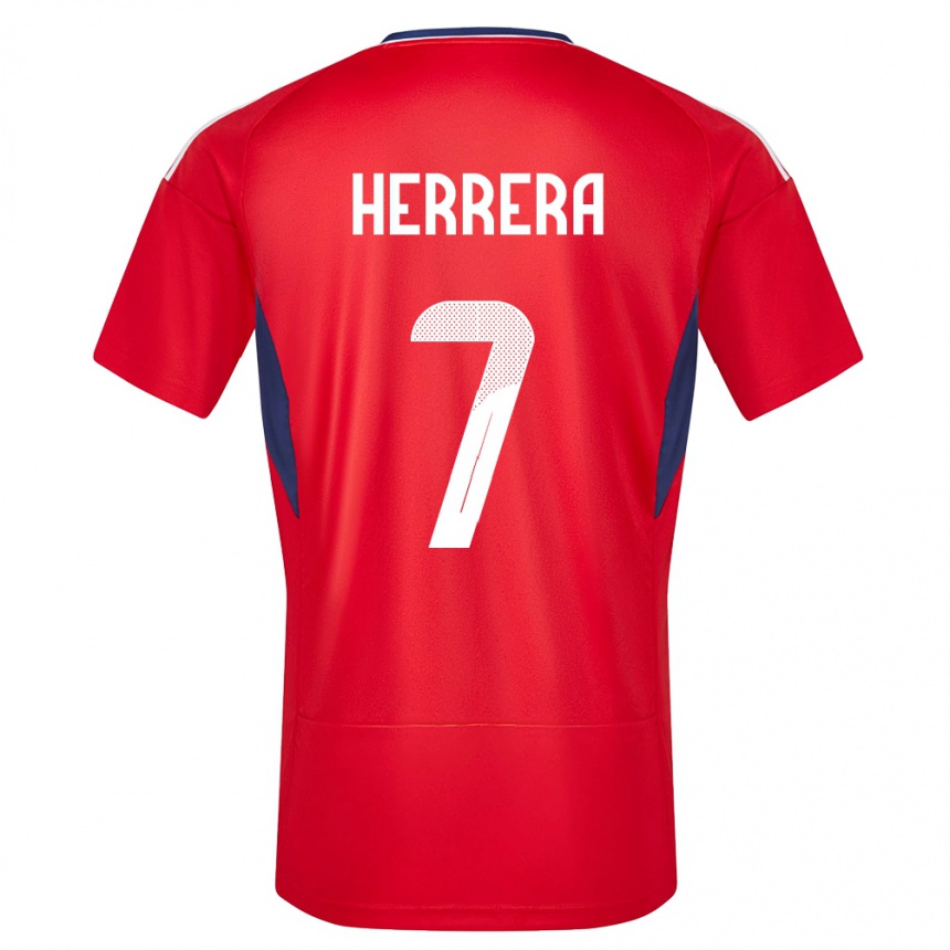 Men Football Costa Rica Melissa Herrera #7 Red Home Jersey 24-26 T-Shirt Canada