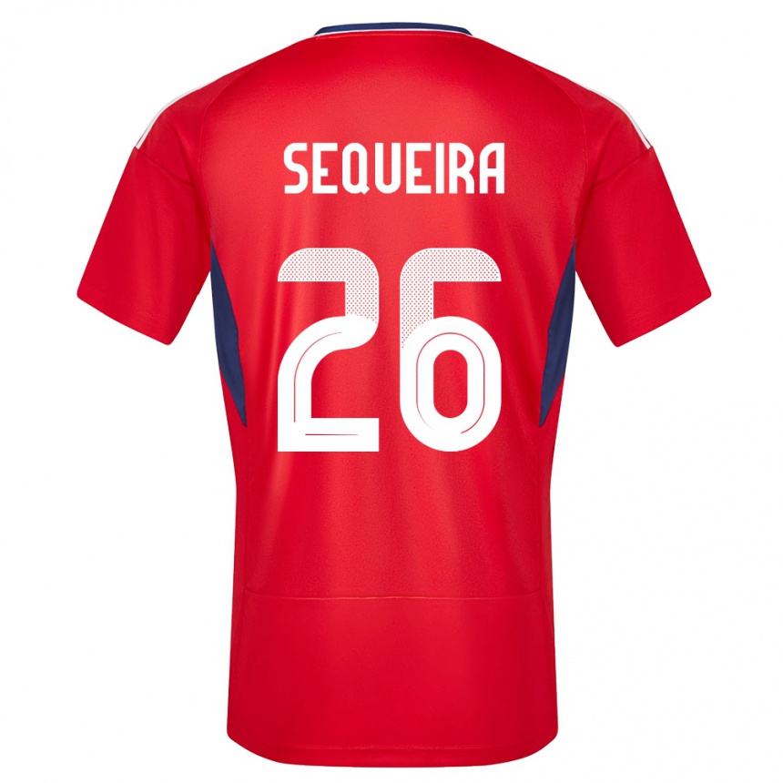 Men Football Costa Rica Douglas Sequeira #26 Red Home Jersey 24-26 T-Shirt Canada