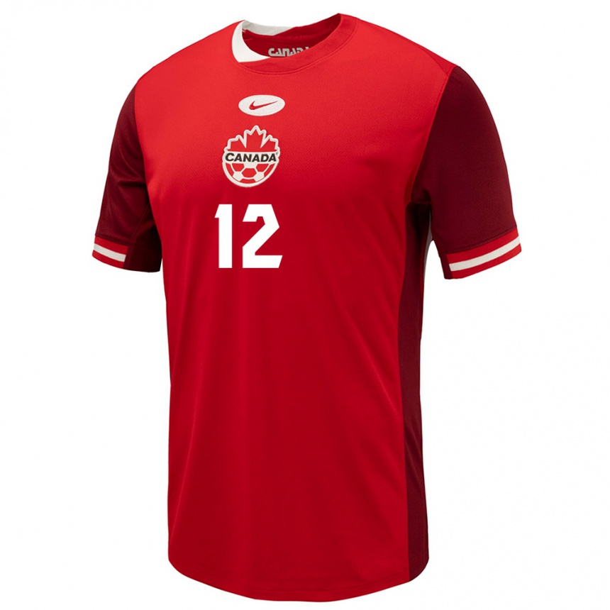 Men Football Canada Tanya Boychuk #12 Red Home Jersey 24-26 T-Shirt Canada