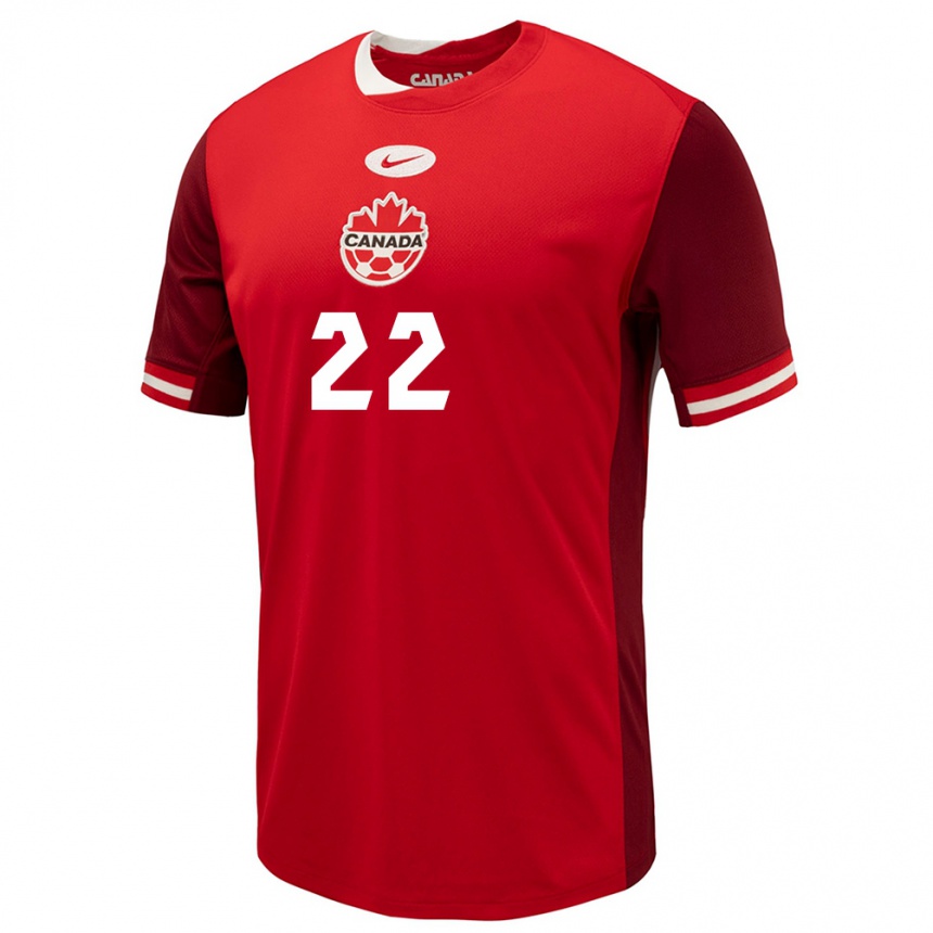 Men Football Canada Lysianne Proulx #22 Red Home Jersey 24-26 T-Shirt Canada